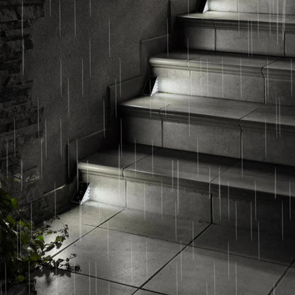 Solar Deck Lights Outdoor Waterproof Solar Step Lights with Automatic Sensor for Patio Pathway Garden Lighting
