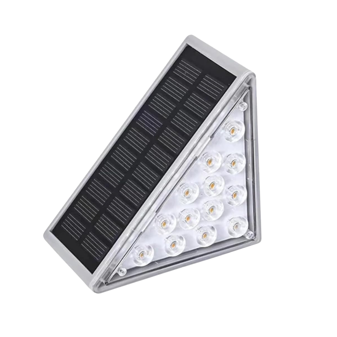 Solar Deck Lights Outdoor Waterproof Solar Step Lights with Automatic Sensor for Patio Pathway Garden Lighting