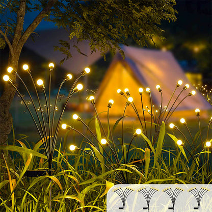 Solar Firefly Garden Lights Waterproof Flickering LED Outdoor Solar Stake Lights