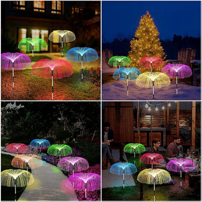 Solar LED Firework String Lights Waterproof Garden Decorative Lights for Patio Pathway Outdoor Decor