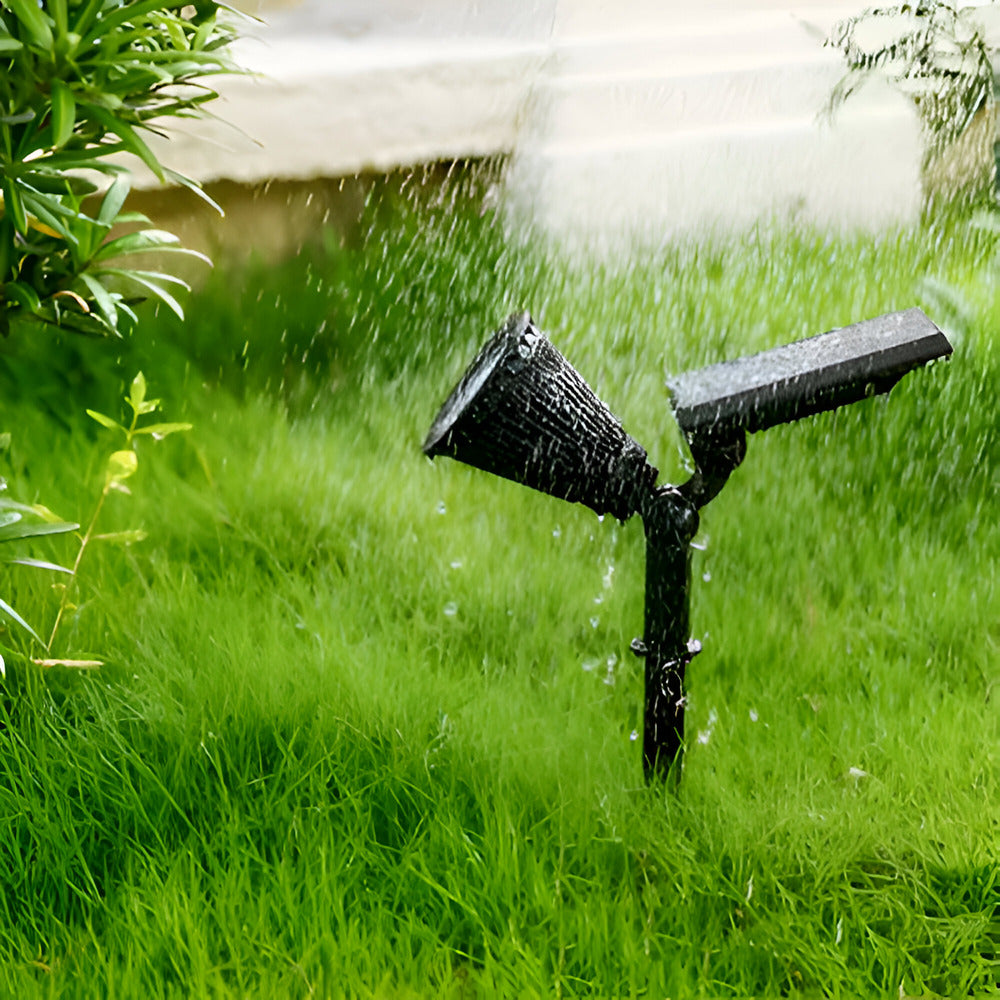 Solar LED Garden Spotlight 2 in 1 Waterproof Outdoor Landscape Path Yard Wall Light 3000K Warm White
