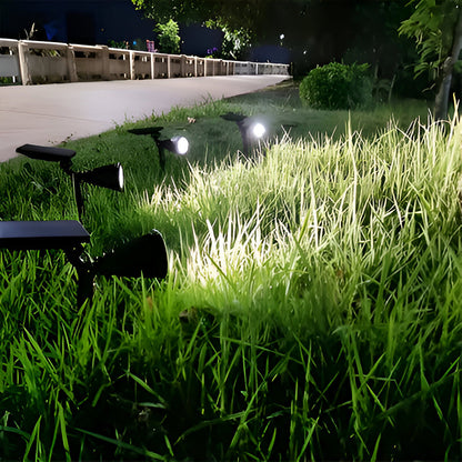 Solar LED Garden Spotlight 2 in 1 Waterproof Outdoor Landscape Path Yard Wall Light 3000K Warm White