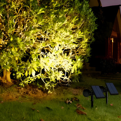 Solar LED Garden Spotlight 2 in 1 Waterproof Outdoor Landscape Path Yard Wall Light 3000K Warm White