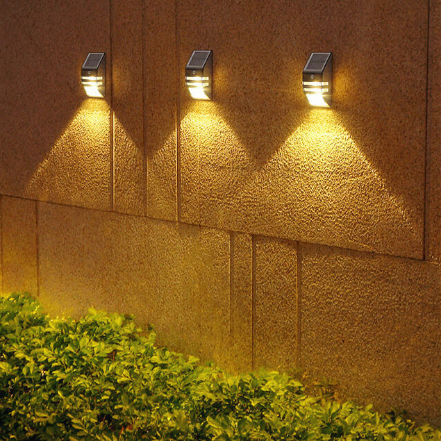 Solar Motion Sensor Outdoor Wall Light Waterproof Modern Exterior Lamp