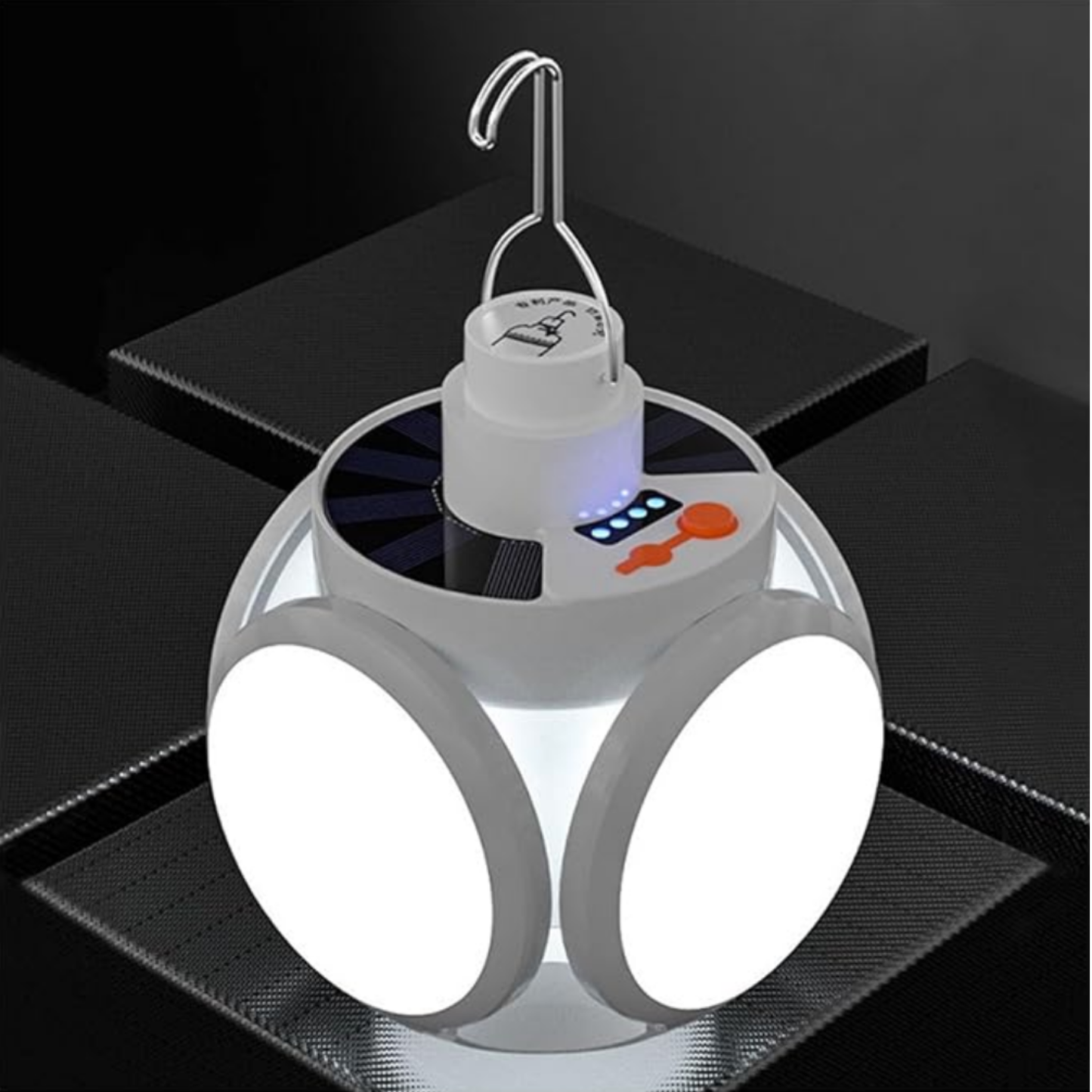 Solar Outdoor Camping Lantern USB Rechargeable Waterproof LED Emergency Light