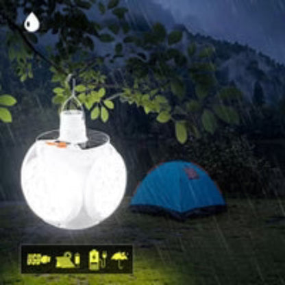 Solar Outdoor Camping Lantern USB Rechargeable Waterproof LED Emergency Light