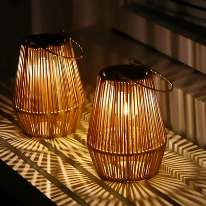 Solar Outdoor Lantern Garden Patio Solar Light Warm LED Decorative Landscape Lighting