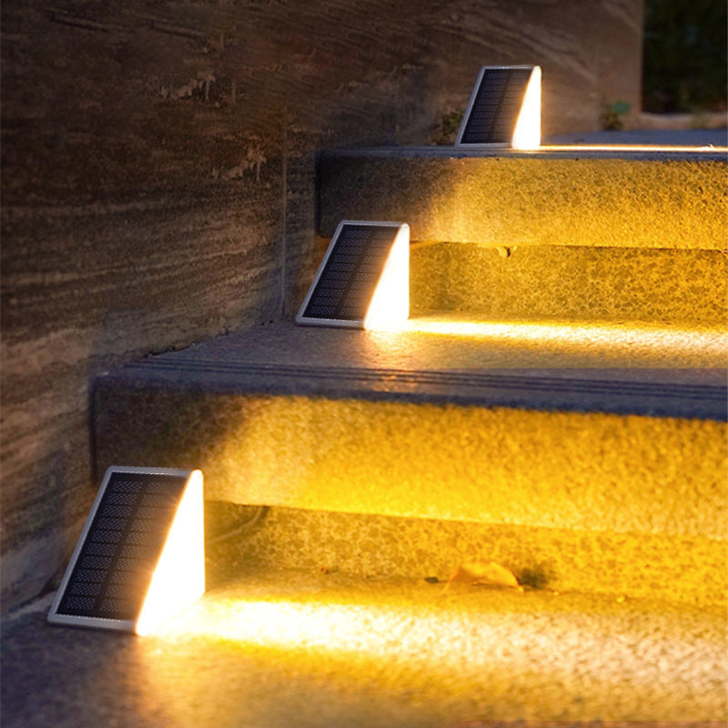 Solar Outdoor Stair Lights Automatic Step Pathway Lighting