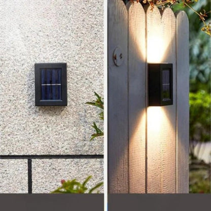 Solar Outdoor Wall Lights Waterproof Wireless Solar Garden Lights for Patio Yard Fence Lighting