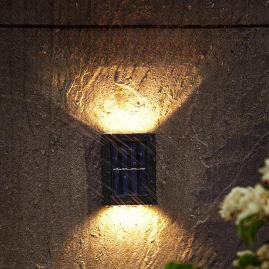Solar Outdoor Wall Lights Waterproof Wireless Solar Garden Lights for Patio Yard Fence Lighting