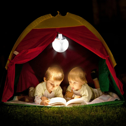 Solar Rechargeable Outdoor Light with USB Charging Waterproof Camping Emergency LED Lamp