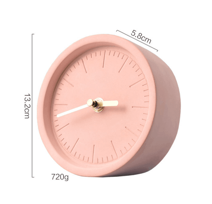 SolidHour Nordic Cement Desk Clock Modern Minimalist Table Clock