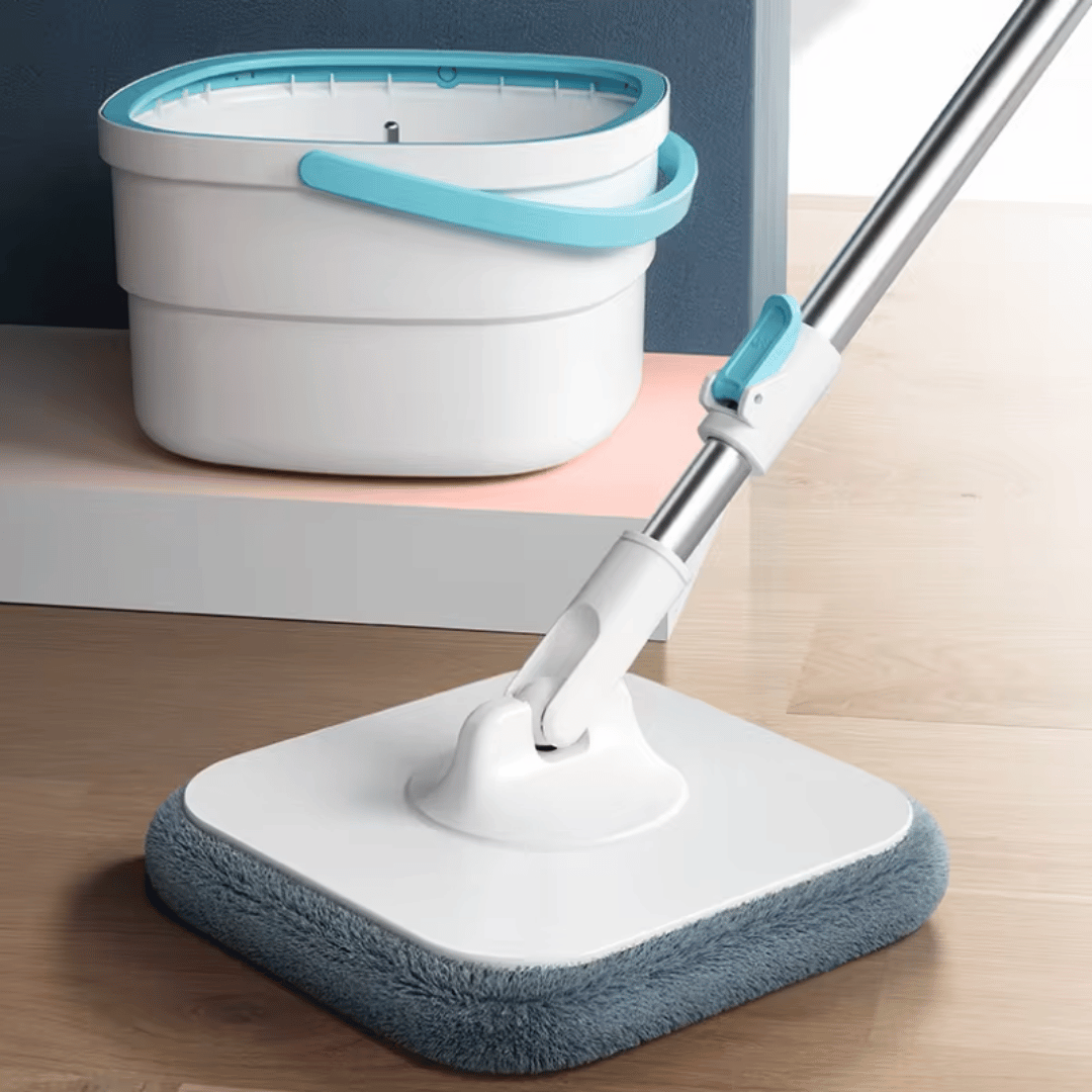 Spin Mop and Bucket Set for Floor Cleaning with Easy Wringer Microfiber Mop System