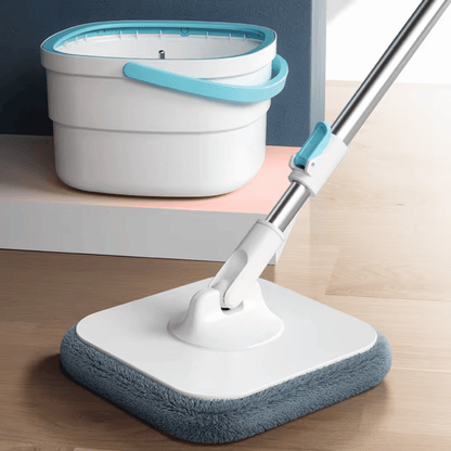 Spin Mop and Bucket Set for Floor Cleaning with Easy Wringer Microfiber Mop System