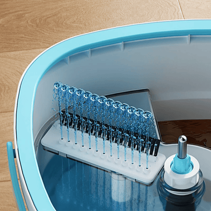 Spin Mop and Bucket Set for Floor Cleaning with Easy Wringer Microfiber Mop System