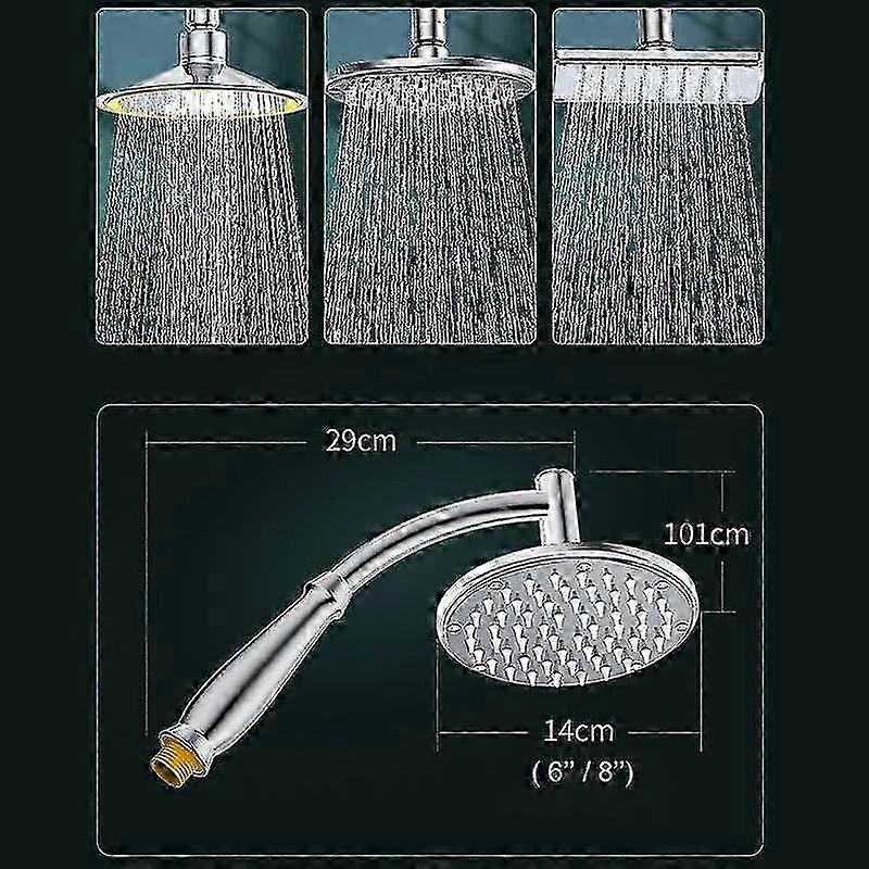 Square Handheld Shower Head Modern Rain Spray High Pressure Bathroom Upgrade