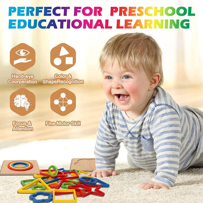 Stacking Puzzle Game Shape Sorting Toy Six Piece Educational Set