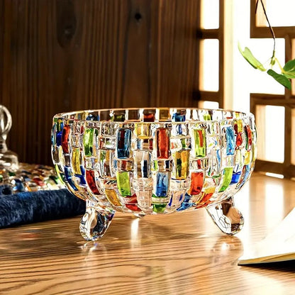 Stained Glass Candy Jar with Lid – Colourful Decorative Storage Container
