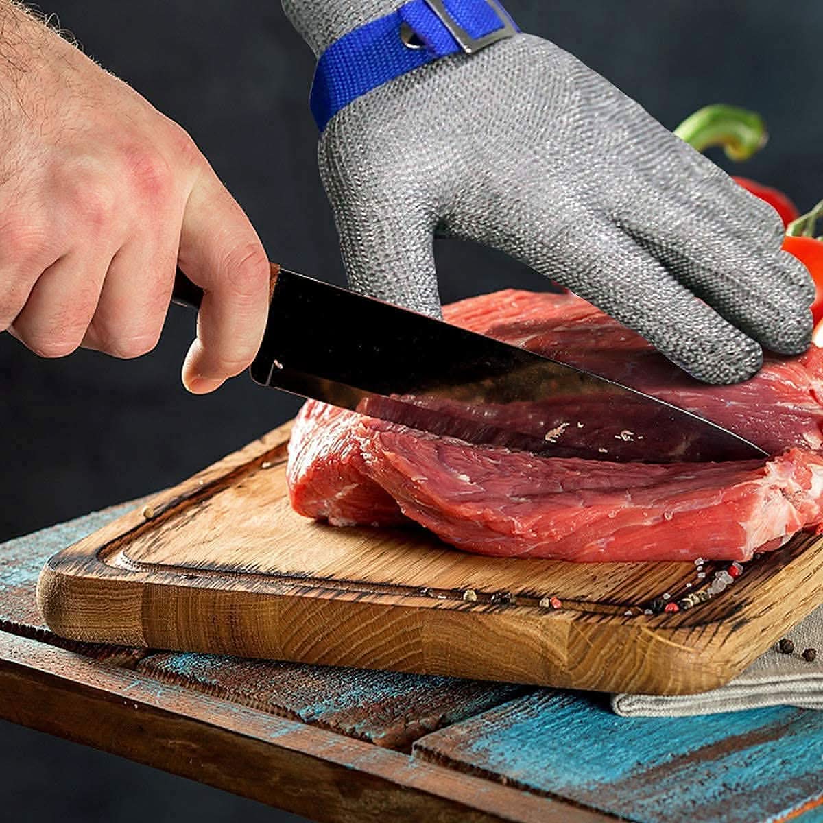 Stainless Steel Cut Resistant Safety Gloves Heavy Duty Work Protection