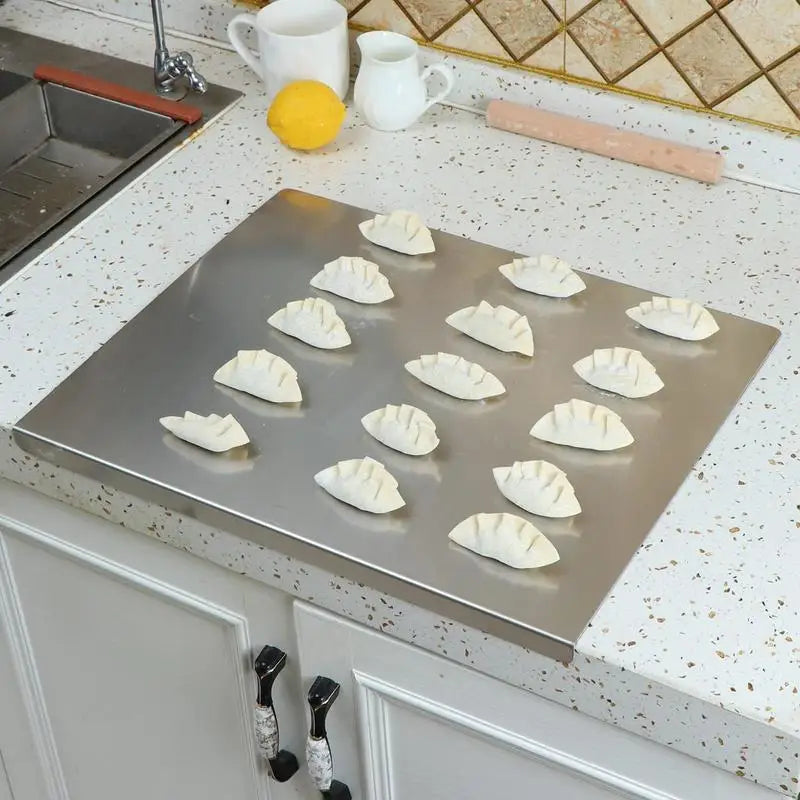 Stainless Steel Cutting Board With Lip Non Slip Hygienic Durable Kitchen Chopping Board