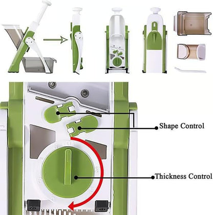 Stainless Steel Vegetable Slicer with 41 Cutting Options Adjustable Kitchen Tool