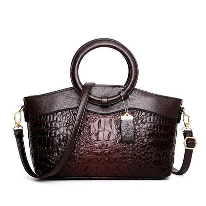 Stylish Shoulder Handbag with Round Handle Design Elegant Women Fashion Bag