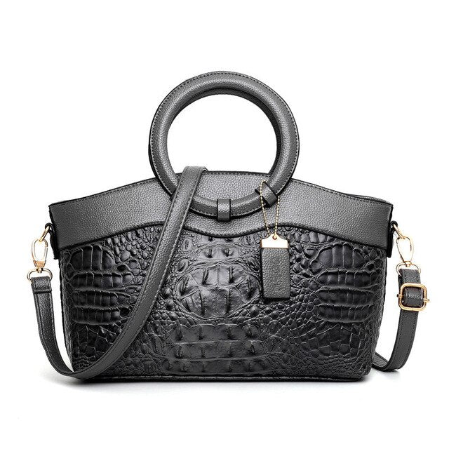 Stylish Shoulder Handbag with Round Handle Design Elegant Women Fashion Bag