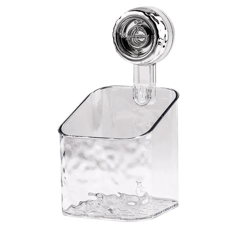 Suction Cup Wall Storage Organizer Bathroom Wall Shelf No Drill Shower Storage Holder