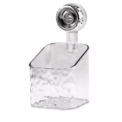 Suction Cup Wall Storage Organizer Bathroom Wall Shelf No Drill Shower Storage Holder