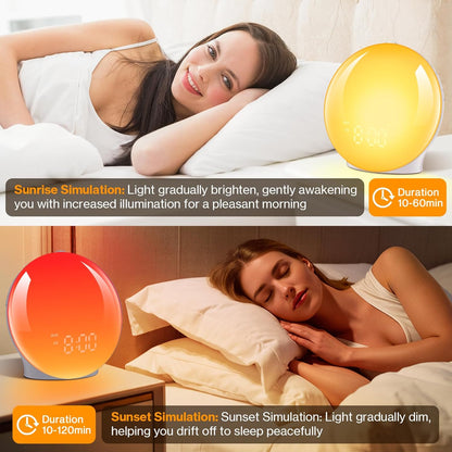 Sunrise Light Alarm Clock Multifunction Smart Wake Up Lamp