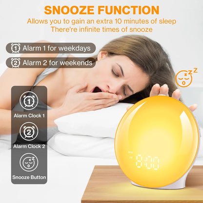 Sunrise Light Alarm Clock Multifunction Smart Wake Up Lamp