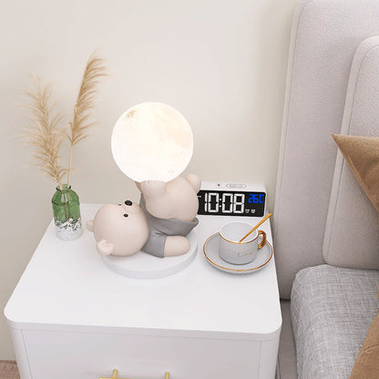 Touch-Control Upside-Down Bear LED Night Light Unique Bedside Lamp Kids Room
