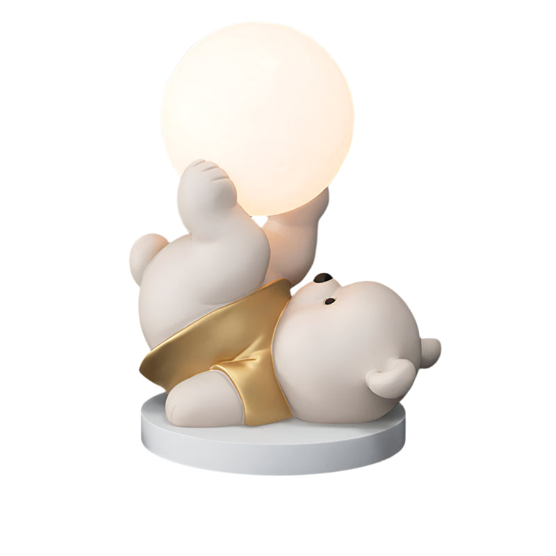 Touch-Control Upside-Down Bear LED Night Light Unique Bedside Lamp Kids Room