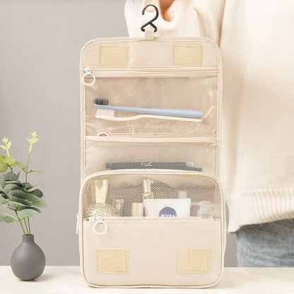 Transparent Hanging Toiletry Bag Travel Makeup Organizer Cosmetic Storage Bag with Hook Waterproof Portable
