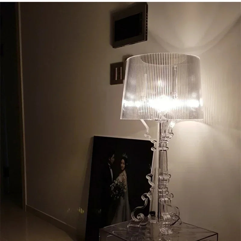 Transparent Table Lamp – Elegant Modern Bedside Lamp for Living Room & Home Decor