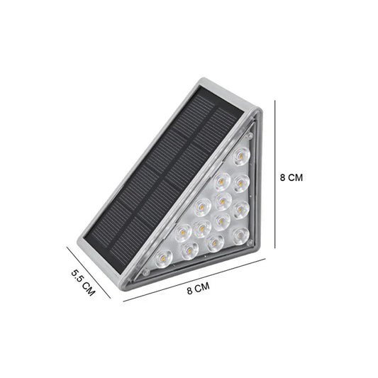 Triangular Solar Outdoor Lights Waterproof Garden Pathway Lights with Automatic Sensor