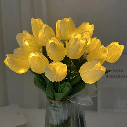 Tulip LED Night Light Portable Decorative Flower Bedside Lamp Warm Ambient Light