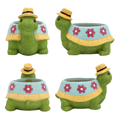 Turtle Shaped Plant Pot Decorative Garden Planter Indoor Outdoor Flower Pot