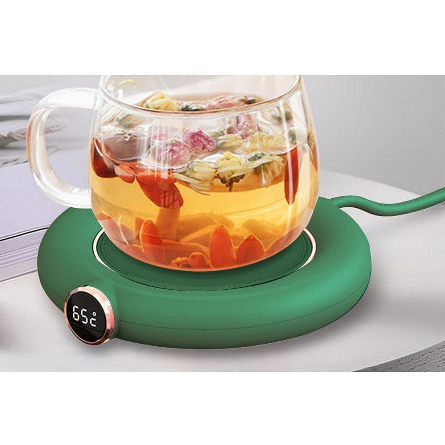 USB Mug Warmer With LED Display Adjustable Temperature Coffee Cup Heater