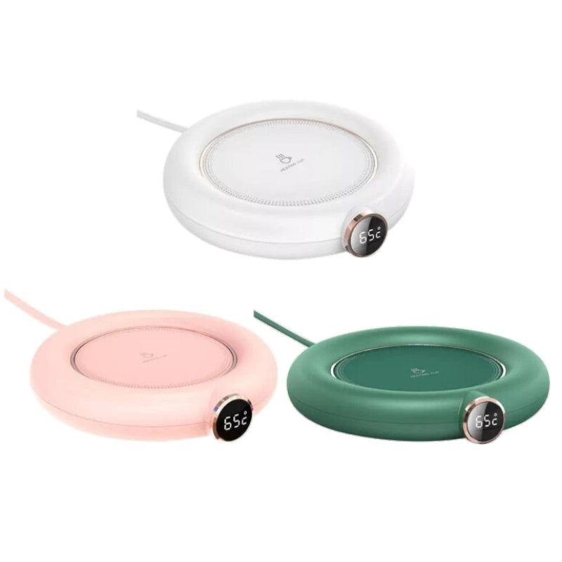 USB Mug Warmer With LED Display Adjustable Temperature Coffee Cup Heater