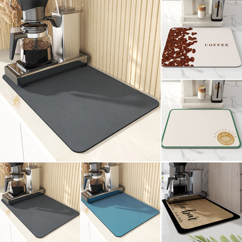 Ultra Absorbent Kitchen Drying Mat Non Slip Sink Counter Dish Drainer Mat