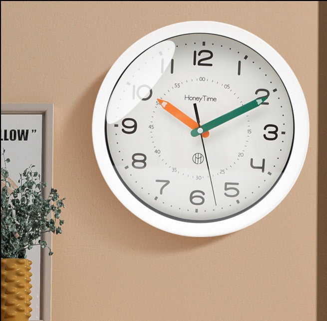 Ultra Quiet Wall Clock Kids Bedroom Silent Sleep Learning Environment