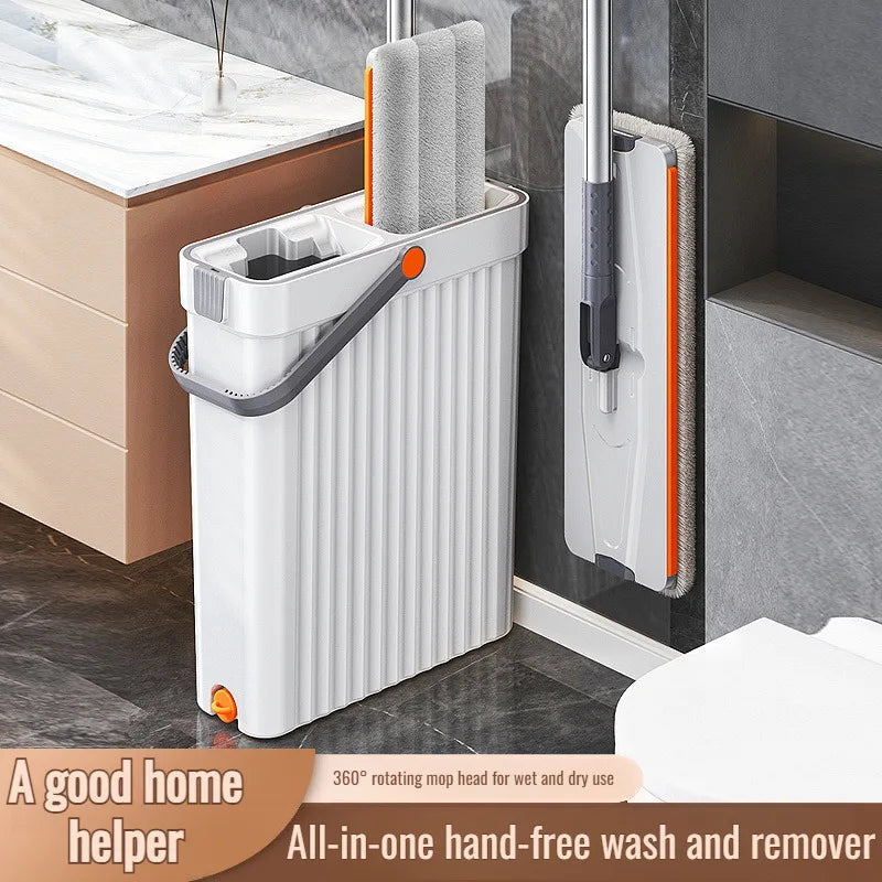 Ultra-Thin Self-Wringing Flat Mop Lightweight Floor Cleaning Tool