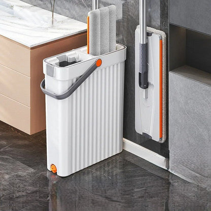 Ultra-Thin Self-Wringing Flat Mop Lightweight Floor Cleaning Tool