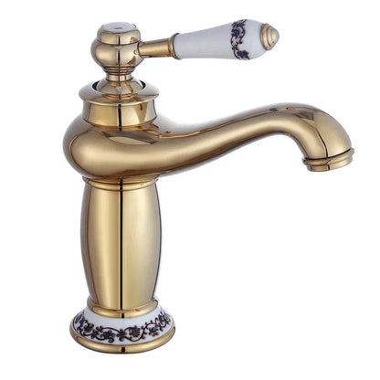 Vintage Bathroom Sink Faucet Single Handle Basin Mixer Retro Style Tap