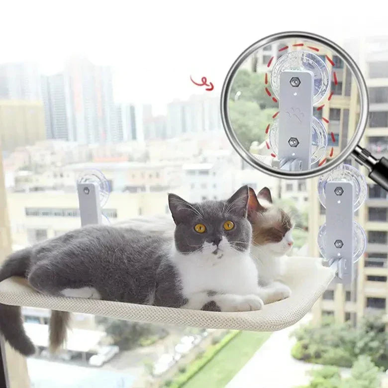Wall Mounted Cat Hammock Window Bed Pet Window Seat Breathable Mesh Cat Lounger
