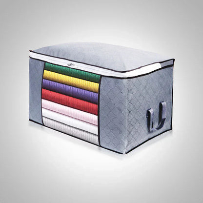 Wardrobe Storage Organizer Fabric Closet Box Transparent Front
