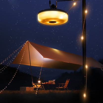 Waterproof Portable Foldable LED String Lights Camping Tent Lights with Power Bank Battery