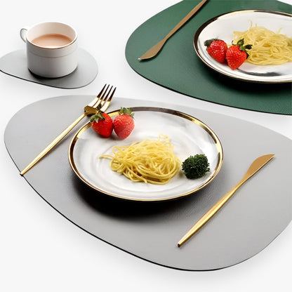 Waterproof Reversible Oval Pattern Table Placemats Non Slip Heat Resistant Dining Table Mats