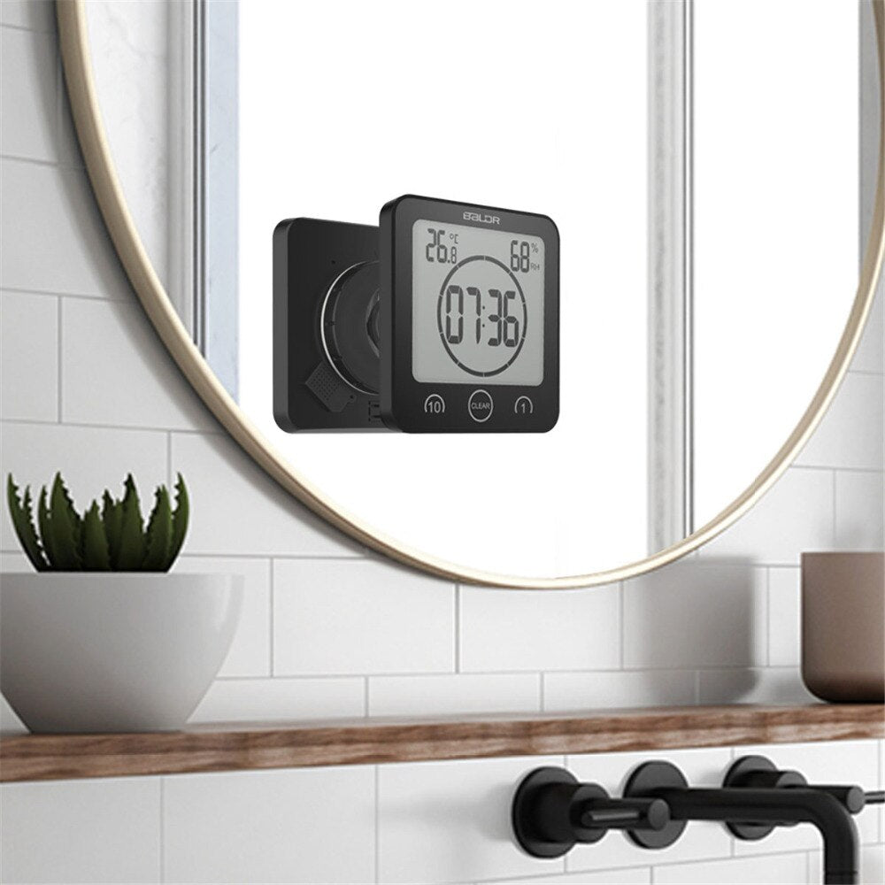 Waterproof Shower Clock Bathroom Timer Large Display